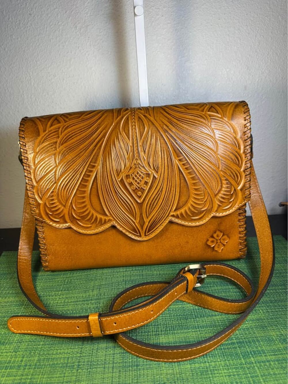 Patricia Nash Sarola Tooled Leather Crossbody Bag